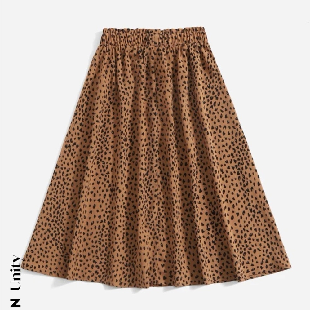 SHEIN Animal Print Paper Bag High Waist Skirt XL 12 14 - Picture 1 of 3
